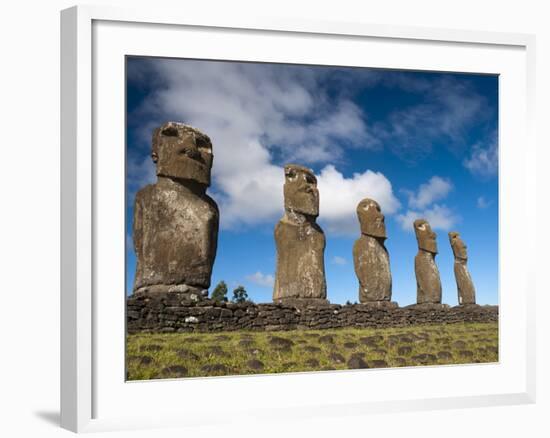 Ahu Akivi, Rapa Nui (Easter Island), UNESCO World Heritage Site, Chile, South America-Sergio Pitamitz-Framed Photographic Print