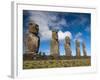 Ahu Akivi, Rapa Nui (Easter Island), UNESCO World Heritage Site, Chile, South America-Sergio Pitamitz-Framed Photographic Print