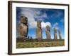 Ahu Akivi, Rapa Nui (Easter Island), UNESCO World Heritage Site, Chile, South America-Sergio Pitamitz-Framed Photographic Print