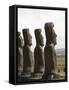 Ahu Akivi, Unesco World Heritage Site, Easter Island (Rapa Nui), Chile, South America-Michael Snell-Framed Stretched Canvas