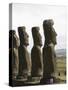 Ahu Akivi, Unesco World Heritage Site, Easter Island (Rapa Nui), Chile, South America-Michael Snell-Stretched Canvas