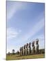 Ahu Akivi, Unesco World Heritage Site, Easter Island (Rapa Nui), Chile, South America-Michael Snell-Mounted Photographic Print