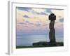 Ahu Ko Te Riku, the Only Topknotted and Eyeballed Moai on the Island, Rapa Nui, Chile-Gavin Hellier-Framed Photographic Print