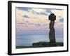 Ahu Ko Te Riku, the Only Topknotted and Eyeballed Moai on the Island, Rapa Nui, Chile-Gavin Hellier-Framed Photographic Print