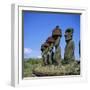 Ahu Nau Nau at Anakena Beach, Easter Island, Chile-Geoff Renner-Framed Photographic Print