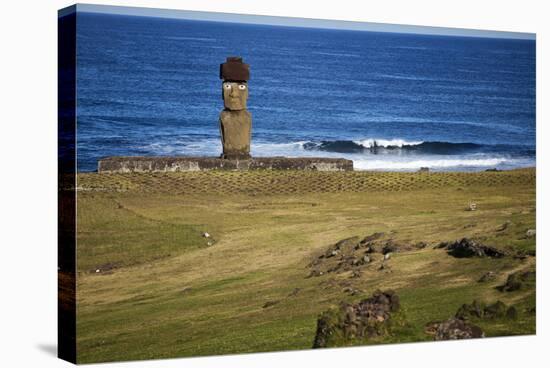 Ahu Tahai, A Moai Statue On Easter Island, Chile, Chilean Territory, Volcanic Island In Polynesia-Karine Aigner-Stretched Canvas