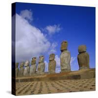 Ahu Tongariki, Easter Island, Chile, Pacific-Geoff Renner-Stretched Canvas
