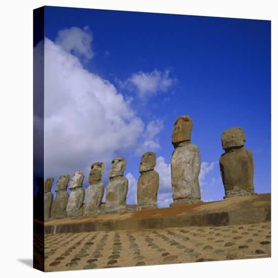 Ahu Tongariki, Easter Island, Chile, Pacific-Geoff Renner-Stretched Canvas