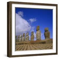 Ahu Tongariki, Easter Island, Chile, Pacific-Geoff Renner-Framed Photographic Print