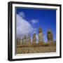 Ahu Tongariki, Easter Island, Chile, Pacific-Geoff Renner-Framed Photographic Print