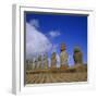 Ahu Tongariki, Easter Island, Chile, Pacific-Geoff Renner-Framed Photographic Print