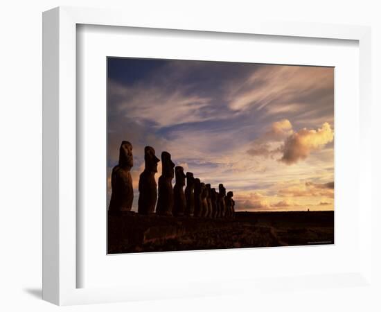 Ahu Tongariki, Easter Island (Rapa Nui), Chile, South America-Jochen Schlenker-Framed Photographic Print