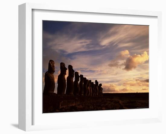 Ahu Tongariki, Easter Island (Rapa Nui), Chile, South America-Jochen Schlenker-Framed Photographic Print