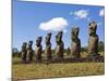 Ahu Tongariki, Tongariki Is a Row of 15 Giant Stone Moai Statues, Rapa Nui, Chile-Gavin Hellier-Mounted Photographic Print