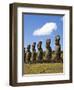 Ahu Tongariki, Tongariki Is a Row of 15 Giant Stone Moai Statues, Rapa Nui, Chile-Gavin Hellier-Framed Photographic Print