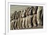 Ahu Tongariki Where 15 Moai Statues Stand with their Backs to the Ocean-Jean-Pierre De Mann-Framed Photographic Print