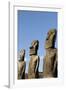 Ahu Tongariki Where 15 Moai Statues Stand with their Backs to the Ocean-Jean-Pierre De Mann-Framed Photographic Print