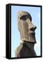 Ahu Tongariki Where 15 Moai Statues Stand with their Backs to the Ocean-Jean-Pierre De Mann-Framed Stretched Canvas