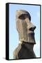 Ahu Tongariki Where 15 Moai Statues Stand with their Backs to the Ocean-Jean-Pierre De Mann-Framed Stretched Canvas