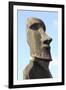 Ahu Tongariki Where 15 Moai Statues Stand with their Backs to the Ocean-Jean-Pierre De Mann-Framed Photographic Print