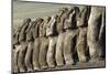 Ahu Tongariki Where 15 Moai Statues Stand with their Backs to the Ocean-Jean-Pierre De Mann-Mounted Photographic Print