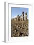 Ahu Tongariki Where 15 Moai Statues Stand with their Backs to the Ocean-Jean-Pierre De Mann-Framed Photographic Print