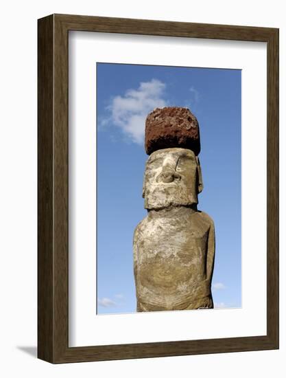 Ahu Tongariki Where 15 Moai Statues Stand with their Backs to the Ocean-Jean-Pierre De Mann-Framed Photographic Print