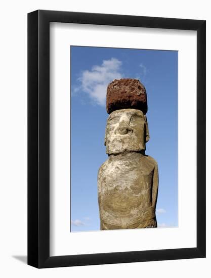 Ahu Tongariki Where 15 Moai Statues Stand with their Backs to the Ocean-Jean-Pierre De Mann-Framed Photographic Print