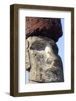 Ahu Tongariki Where 15 Moai Statues Stand with their Backs to the Ocean-Jean-Pierre De Mann-Framed Photographic Print