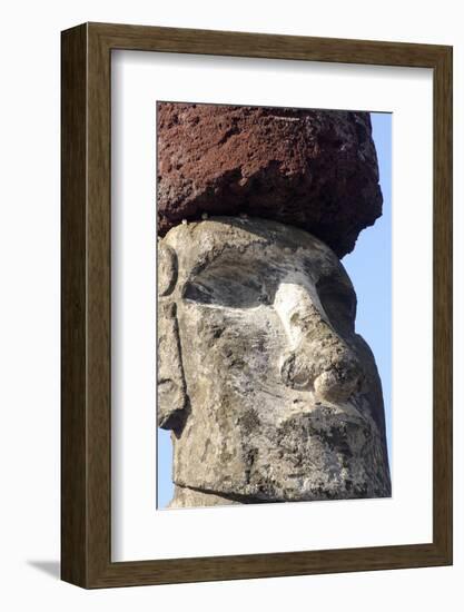 Ahu Tongariki Where 15 Moai Statues Stand with their Backs to the Ocean-Jean-Pierre De Mann-Framed Photographic Print