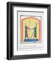 Ahura Mazda and Angra Mainyu Dispute the World, Copy of a Frieze from Persepolis-null-Framed Giclee Print