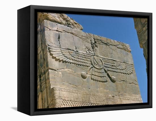 Ahura Mazda, Supreme God in Zoroastrianism, Persepolis, Unesco World Heritage Site, Iran-Richard Ashworth-Framed Stretched Canvas