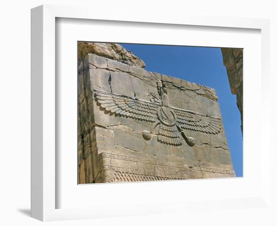 Ahura Mazda, Supreme God in Zoroastrianism, Persepolis, Unesco World Heritage Site, Iran-Richard Ashworth-Framed Photographic Print