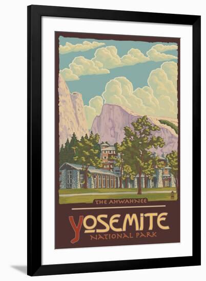 Ahwahnee Lodge, Yosemite National Park, California-Lantern Press-Framed Art Print