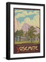 Ahwahnee Lodge, Yosemite National Park, California-Lantern Press-Framed Art Print