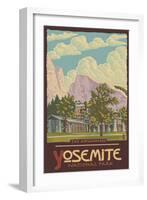 Ahwahnee Lodge, Yosemite National Park, California-Lantern Press-Framed Art Print