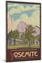 Ahwahnee Lodge, Yosemite National Park, California-Lantern Press-Mounted Art Print