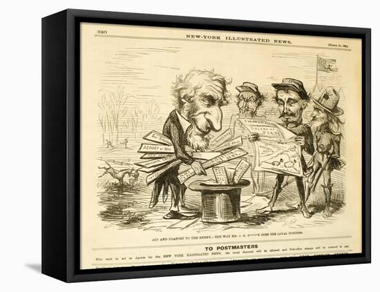 Aid and Comfort to the Enemy. - the Way Mr. J.G. B*****T Does the Loyal Business, 1862-Thomas Nast-Framed Stretched Canvas