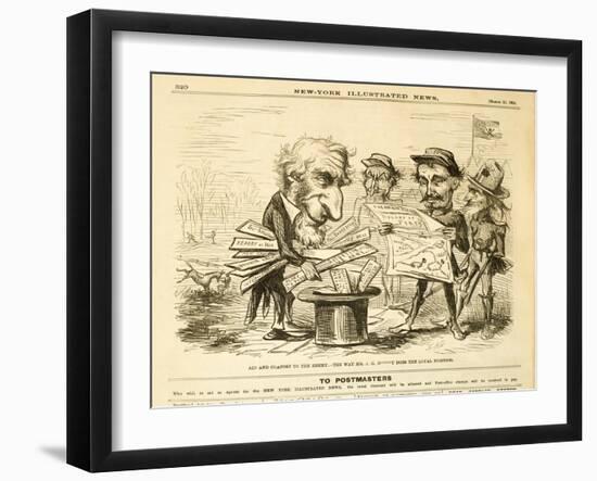 Aid and Comfort to the Enemy. - the Way Mr. J.G. B*****T Does the Loyal Business, 1862-Thomas Nast-Framed Giclee Print