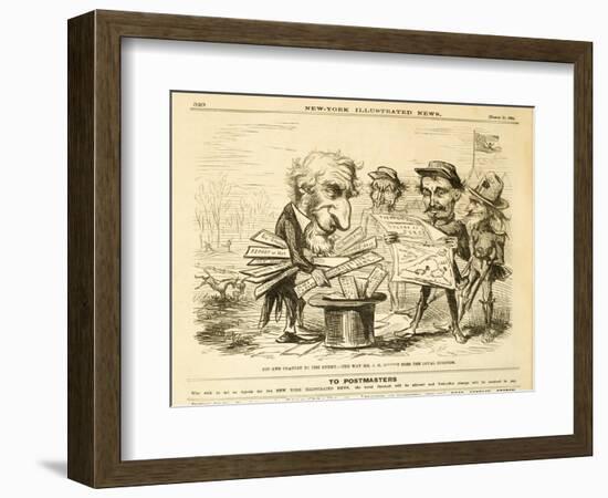 Aid and Comfort to the Enemy. - the Way Mr. J.G. B*****T Does the Loyal Business, 1862-Thomas Nast-Framed Giclee Print