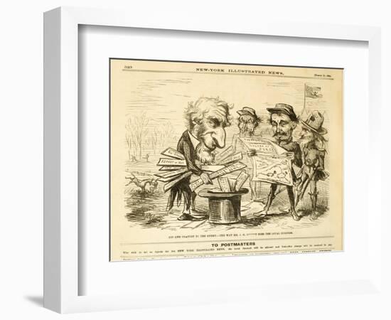 Aid and Comfort to the Enemy. - the Way Mr. J.G. B*****T Does the Loyal Business, 1862-Thomas Nast-Framed Giclee Print