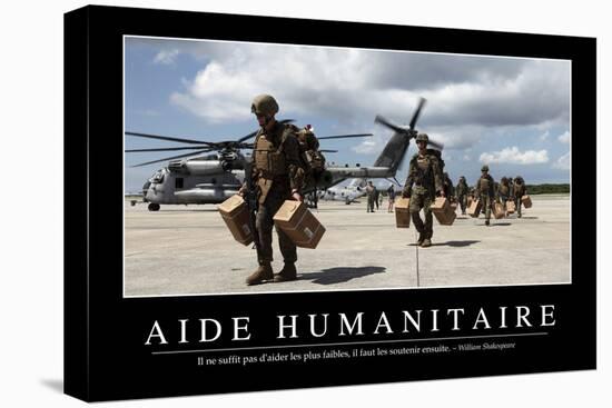 Aide Humanitaire: Citation Et Affiche D'Inspiration Et Motivation-null-Stretched Canvas