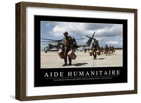 Aide Humanitaire: Citation Et Affiche D'Inspiration Et Motivation-null-Framed Photographic Print