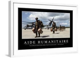 Aide Humanitaire: Citation Et Affiche D'Inspiration Et Motivation-null-Framed Photographic Print