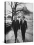 Aide John C. Culver Walking with Sen. Edward M. Kennedy-John Dominis-Stretched Canvas