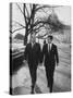 Aide John C. Culver Walking with Sen. Edward M. Kennedy-John Dominis-Stretched Canvas