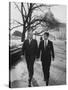 Aide John C. Culver Walking with Sen. Edward M. Kennedy-John Dominis-Stretched Canvas