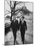 Aide John C. Culver Walking with Sen. Edward M. Kennedy-John Dominis-Mounted Photographic Print