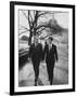 Aide John C. Culver Walking with Sen. Edward M. Kennedy-John Dominis-Framed Photographic Print