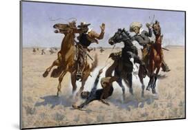 Aiding a Comrade, 1890-Frederic Sackrider Remington-Mounted Giclee Print